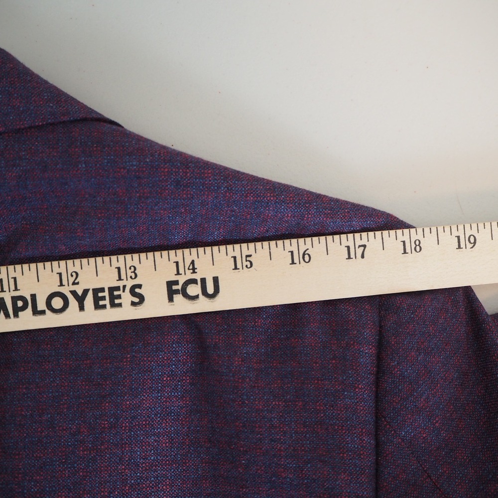 Canali Kei Sport Coat 40R Purple Silk Cashmere Blend Two Button Blazer Italy - Picture 9 of 15